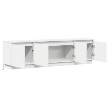 TV-Schrank mit LED Weiß 180x38x49 cm Holzwerkstoff