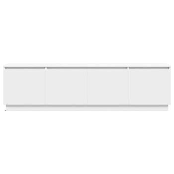 TV-Schrank mit LED Weiß 180x38x49 cm Holzwerkstoff