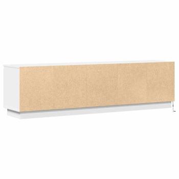 TV-Schrank mit LED Weiß 180x38x49 cm Holzwerkstoff