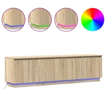 TV-Schrank mit LED Sonoma Eiche 180x38x49 cm Holzwerkstoff