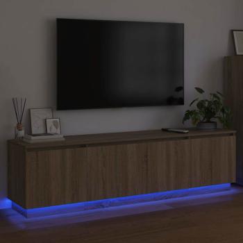 TV-Schrank mit LED Sonoma Eiche 180x38x49 cm Holzwerkstoff