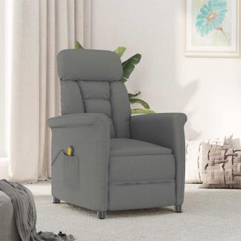 Massagesessel Dunkelgrau Mikrofaser
