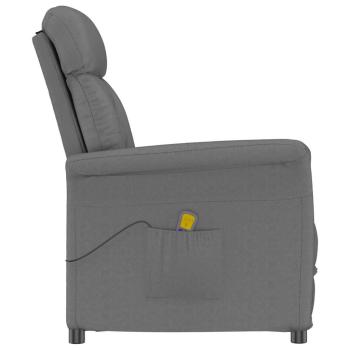 Massagesessel Dunkelgrau Mikrofaser