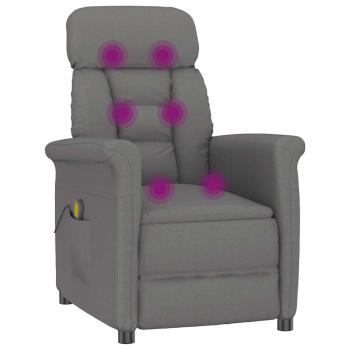Massagesessel Dunkelgrau Mikrofaser