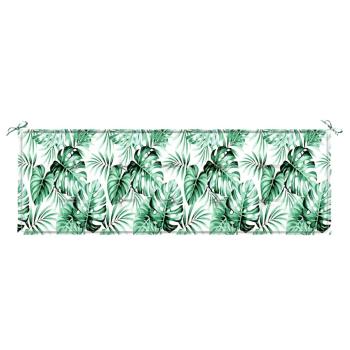 Gartenbankkissen mit Blattmuster 150x50x4 cm aus Oxford-Gewebe