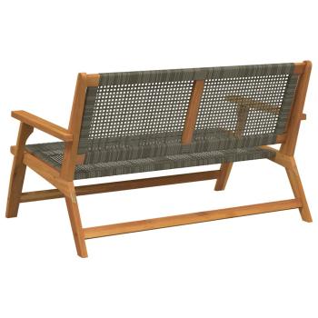 Gartenbank Grau 122x76x73,5 cm Massivholz Akazie
