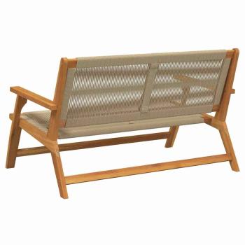 Gartenbank Beige 76x122x73 cm Massivholz Akazie