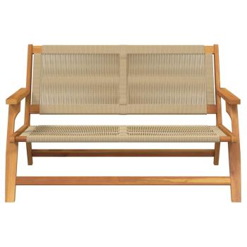 Gartenbank Beige 76x122x73 cm Massivholz Akazie