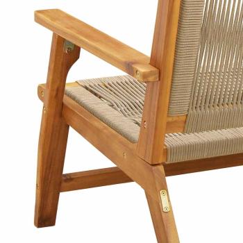 Gartenbank Beige 76x122x73 cm Massivholz Akazie