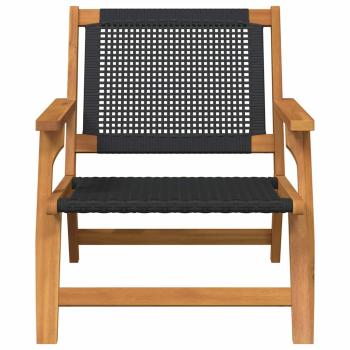 Gartenstühle 2 Stück Schwarz 76x67x73,5 cm Massivholz Akazie