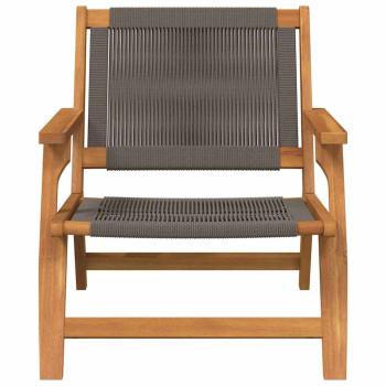 Gartenstühle 2 Stück Grau 67x77x73 cm Massivholz Akazie