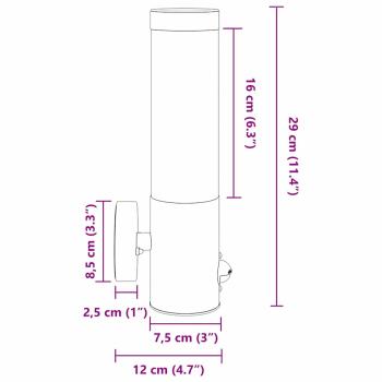Außenwandleuchte mit Sensor Silber Edelstahl IP44