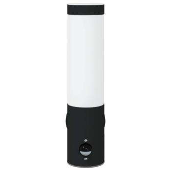 Außenwandleuchte mit Sensor Schwarz Edelstahl IP44