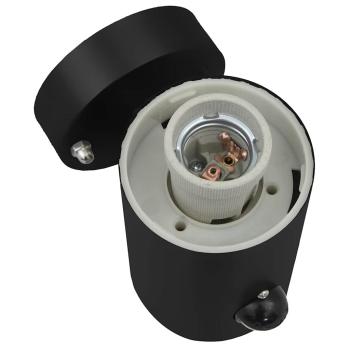 Außenwandleuchte mit Sensor Schwarz Edelstahl IP44