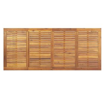 Gartentisch Grau 200x90x75 cm Stahl und massives Akazienholz