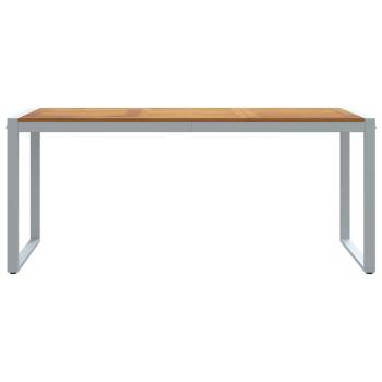 Esszimmertisch Grau 180x90x75 cm Stahl und Akazienholz