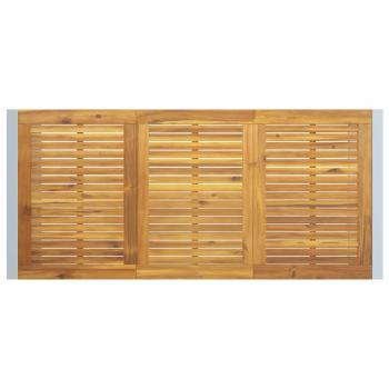 Esszimmertisch Grau 180x90x75 cm Stahl und Akazienholz