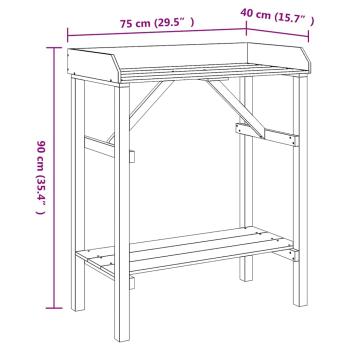 Garten-Pflanztisch 75x40x90 cm Massivholz Kiefer
