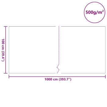 Teichvlies Grau 1 x 10 m Polyester und Baumwolle