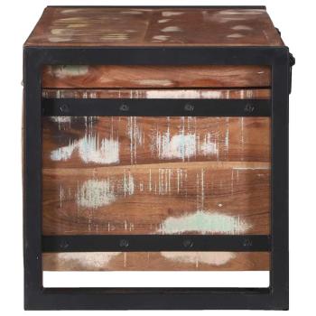 Aufbewahrungstruhen 80x30x30cm Aus solidem recyceltem Holz und Metall