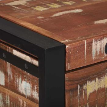 Aufbewahrungstruhen 80x30x30cm Aus solidem recyceltem Holz und Metall