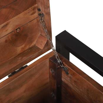 Aufbewahrungstruhen 80x30x30cm Aus solidem recyceltem Holz und Metall