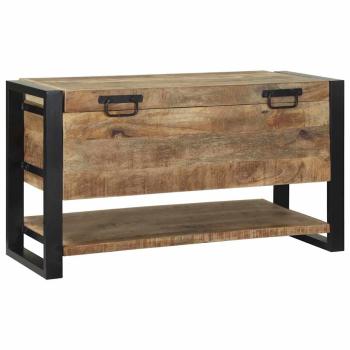 ARDEBO.de - Lagerkisten Grobes Mango Massives grobes Mangoholz 80 x 35 x 45 cm