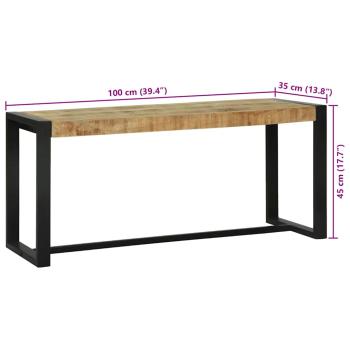 Flurbank Braun Mangoholz 100 x 35 x 45 cm Langlebig Flurbank