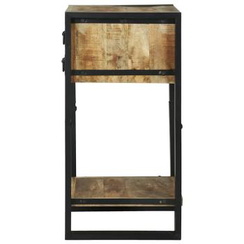 Beistelltische Natürliches Holz und Schwarz