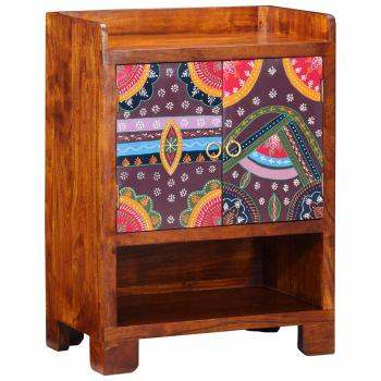 Schuhregale & Organisatoren Braun mit bunten Mustern Massivholz