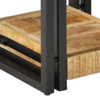 Nachttische 2 Stück 40x40x40 cm aus massivem Mangoholz