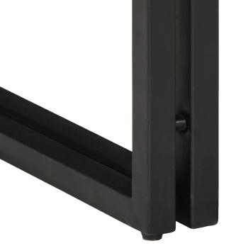 Beistelltisch mit Schublade Schwarz 30x30x40 cm Massivholz Mango