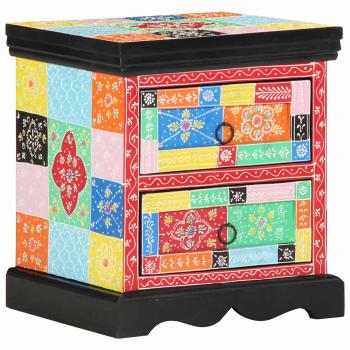 ARDEBO.de - Nachttisch 2er Set Mehrfarbig 40x35x45 cm Ingenieurholz