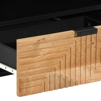 TV Schrank 80x33,5x46 cm Massivholz Akazie
