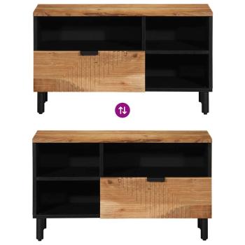 TV Schrank 80x33,5x46 cm Massivholz Akazie