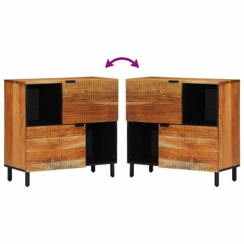 Sideboard 80x33x75 cm Massivholz Akazie