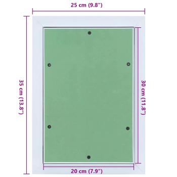 Zugangspanel mit Aluminiumrahmen und Gipskarton 200x300 mm