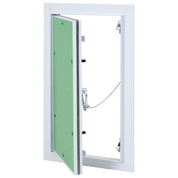 ARDEBO.de - Zugangstür mit Aluminiumrahmen und Gipsplatte 200x400 mm