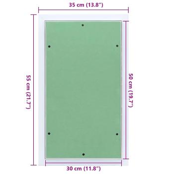 Zugangspanel mit Aluminiumrahmen und Gipskarton 300x500 mm