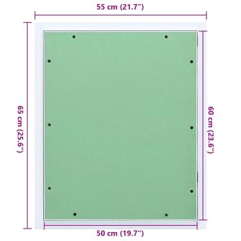 Zugangspanel mit Aluminiumrahmen und Gipskarton 500x600 mm