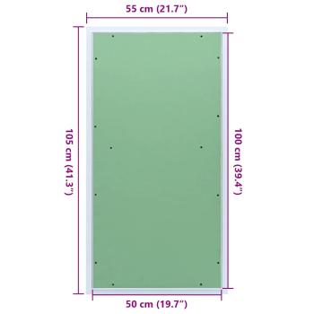 Zugangspanel mit Aluminiumrahmen und Gipsplatte 500x1000 mm
