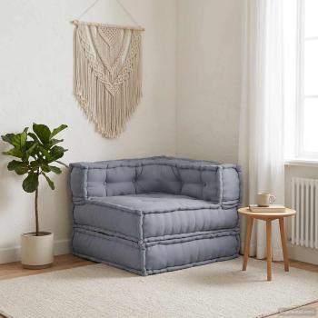 ARDEBO.de - Modulare Sofagarnitur Stoff Grau 70 x 70 x 56 cm
