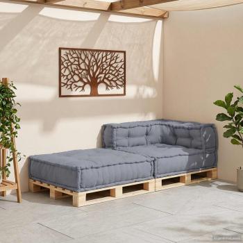 Modulare Sofagarnitur Stoff Grau 70 x 70 x 56 cm