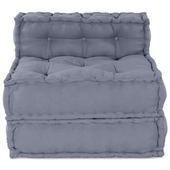 Modularer Pouffe Grau 70x70x54 Stoff