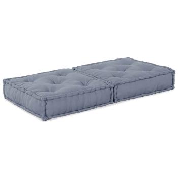 Modularer Pouf Grau 70x70x36 aus Stoff
