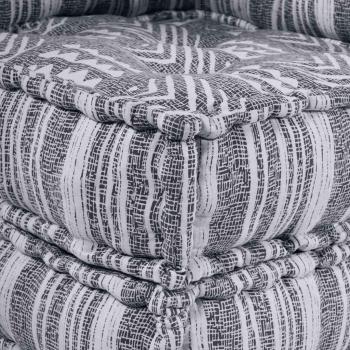 Modular-Pouf Grau 70x70x54 Stoff
