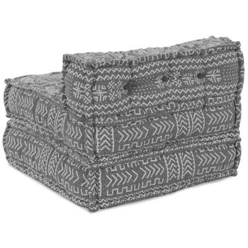 Modularer Pouf Hellgrau 70x70x54 aus Stoff