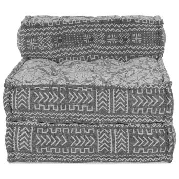 Modularer Pouf Hellgrau 70x70x54 aus Stoff