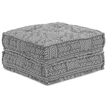 ARDEBO.de - Modularer Pouffe in Hellgrau 70x70x36 aus Stoff