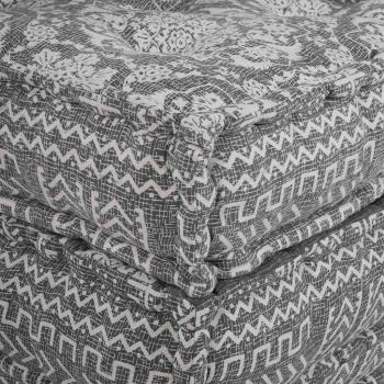 Modularer Pouffe in Hellgrau 70x70x36 aus Stoff